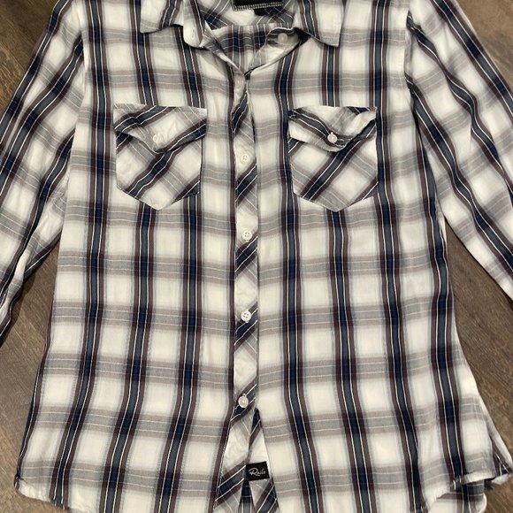Rails Women's Lightweight Plaid Button Down, Size Small - Picture 8 of 12